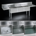 Thumbnail image #3 for BK Resources Three-Compartment Stainless Steel Sink with Dual Drainboards, 120-Inch Overall Length