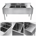 Thumbnail image #3 for Choice by Glastender Three Compartment Underbar Sink Unit with Left and Right Drainboards, 96-Inch Wide, 19-Inch Deep