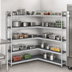 Thumbnail image #3 for Fermostock 5-Tier Corner Expansion Shelving Unit with Removable Polymer Inserts, 83 Inch H x 59 Inch W x 18 Inch D