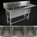 Thumbnail image #3 for John Boos Pro-Bowl 3-Compartment Sink with 30-Inch Right Drainboard, 14-Gauge Stainless Steel