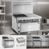 Thumbnail image #3 for Imperial Spec Series Heavy Duty 36-Inch Modular Countertop Gas Range with 3 Open Burners and 3 Hot Tops