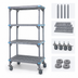 Thumbnail image #3 for Millenia 4-Shelf Mobile Polymer Starter Shelving Unit, 36