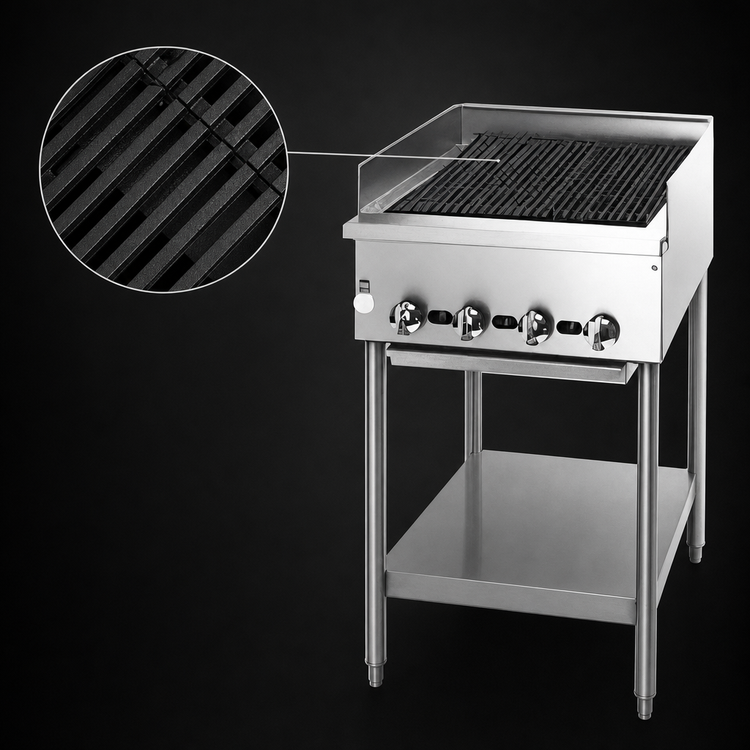 Product image #3 for Jade Supreme JB-24-F 24-Inch Gas Radiant Charbroiler with Stand