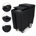 Thumbnail image #4 for Cambro SlidingLid Tall Mobile Ice Caddy, 200 lb Capacity, Black