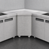 Thumbnail image #3 for Thurmaduke 45° Corner Mobile Modular Utility Station with Stainless Steel Top and Enclosed Base