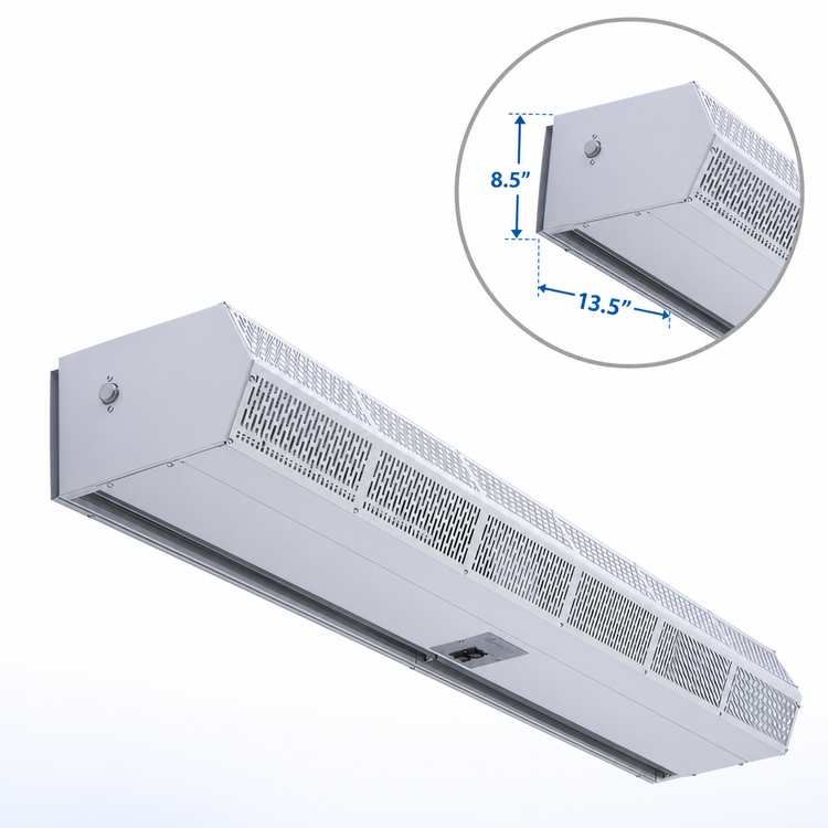 Product image #3 for Berner Commercial Low Profile 8 Heated Electric Air Curtain, 36 Inch, 1/5 HP, Interior Mount