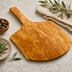 Thumbnail image #3 for American Metalcraft Olive Wood Rectangular Serving Peel Board with Short Handle, 17 x 16 Inches, 26 Inch Overall Length