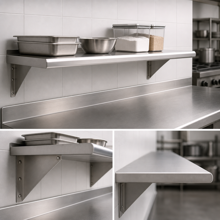 Product image #3 for Eagle Director's Choice 36-Inch Work Shelf with 1/2-Inch Poly Top and Stainless Steel Drop Brackets