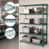 Thumbnail image #3 for Eagle Group Valu-Gard 4-Tier Add-On Wire Shelving Unit, 30 x 21 x 63 Inches, Green Epoxy Finish