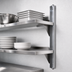 Thumbnail image #3 for Eagle Group MMUSS-10 120-Inch Stainless Steel Wall-Mounted Cantilever Shelving Standard Upright