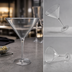 Thumbnail image #4 for Alibi 9 oz Clear Polycarbonate Martini Glass