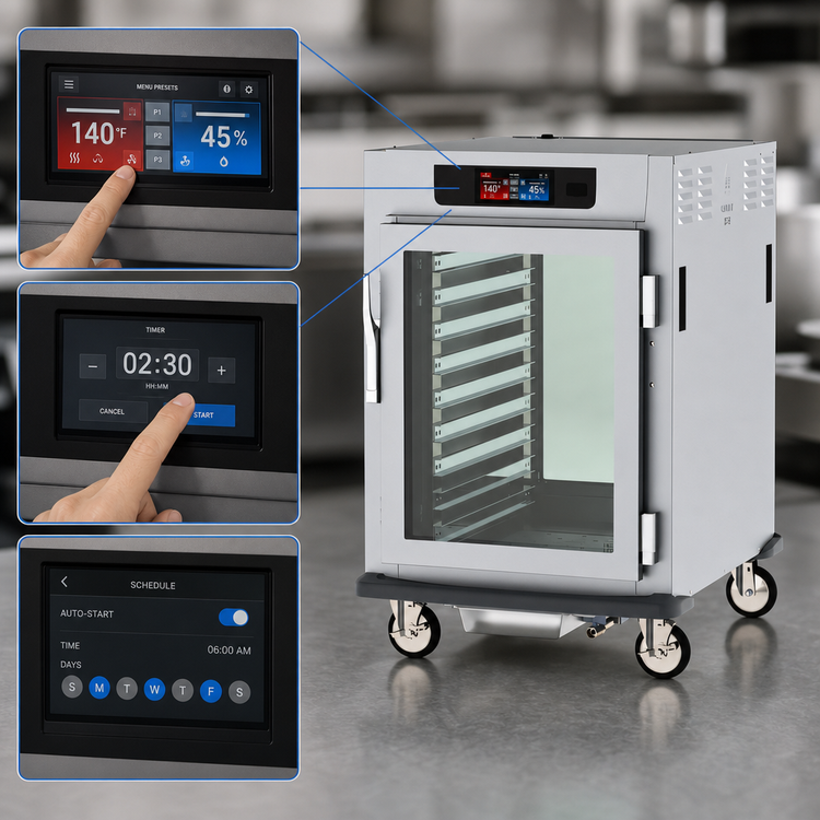 Product image #3 for Metro C5 9 Series Controlled Humidity Heated Holding and Proofing Cabinet, 1/2 Height Pass-Thru, 8 Pan Capacity
