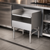 Thumbnail image #4 for John Boos Freestanding Recessed Underbar Drainboard, 18 x 21 Inches with Top Drain and 3-Inch Backsplash