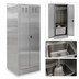 Thumbnail image #4 for John Boos 25-Inch Wide Stainless Steel Janitor Cabinet with Mop Sink, Open Back, and Lockable Doors