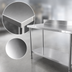 Thumbnail image #3 for Thunder Group 84-Inch x 24-Inch Stainless Steel Work Table with 4-Inch Backsplash and Adjustable Undershelf