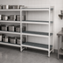 Thumbnail image #3 for Fermostock 4-Tier Polymer Shelving Expansion Unit, 52W x 18D x 66H, Perforated, Gray