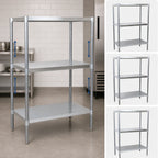 Thumbnail image #3 for BK Resources VSU5-4324 3-Shelf Galvanized Dry Storage Shelving Unit with Adjustable Bullet Feet, 43"W x 24"D x 60"H