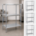 Thumbnail image #3 for BK Resources 3-Shelf Galvanized Dry Storage Shelving Unit, 43 W x 24 D x 60 H