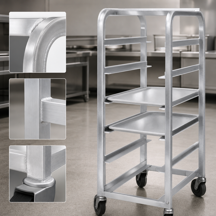 Product image #3 for Channel Manufacturing Standard Series All-Welded Aluminum End-Load Platter Rack for 18-Inch Platters, 6-Platter Capacity