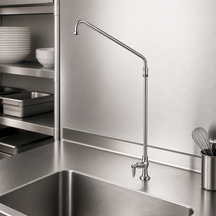 Product image #3 for T&S Brass Single Pantry Deck-Mounted Faucet with 12-Inch Swing Nozzle