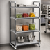 Thumbnail image #3 for Cambro Camshelving Elements XTRA 4-Tier Stationary Starter Polymer Shelving Unit, 24 x 54 x 84 Inches, Speckled Gray