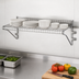 Thumbnail image #3 for Eagle Group Snap-n-Slide Wall-Mounted Wire Shelf, 72 x 12 Inches, Chrome Finish, 210 lb. Capacity