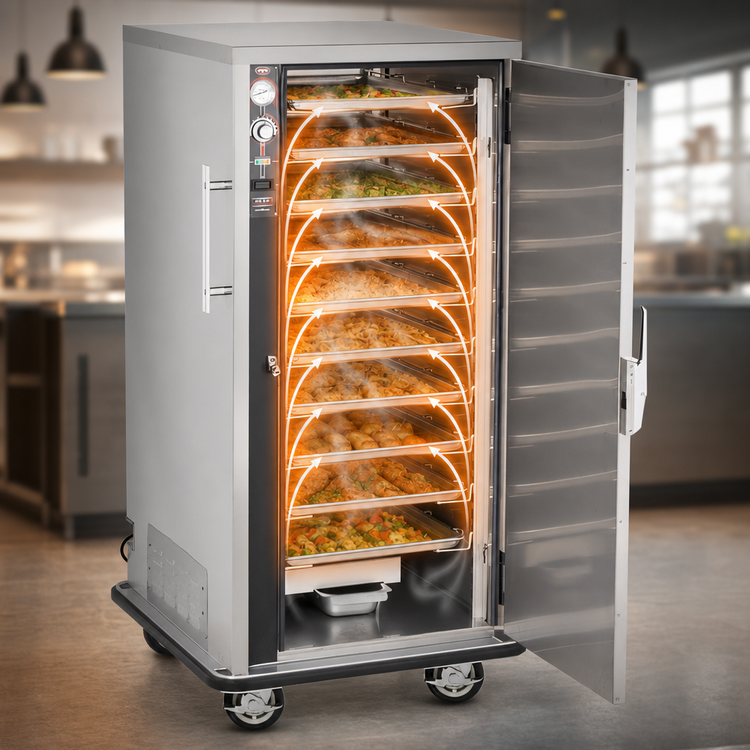 Product image #3 for Mobile Insulated Heated Holding Cabinet with Humi-Temp System, 10 Pan Capacity