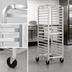 Thumbnail image #3 for John Boos Mobile Front-Load Aluminum Bun Pan Rack, 20-Pan Capacity, 3-Inch Spacing