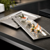Thumbnail image #3 for American Metalcraft Rectangular Hammered Stainless Steel Serving Tray, 16 5/8 x 11 1/4 x 3/8 Inch