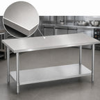 Thumbnail image #3 for Duke Manufacturing 416-3648 48-Inch Stainless Steel Work Table with Flat Top, No Backsplash and Galvanized Undershelf