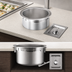 Thumbnail image #3 for Wells SS-8TDU Top-Mount Built-In Electric Round Drop-In Food Warmer with Drain, 7-Quart, Thermostatic, Non-Insulated