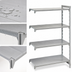 Thumbnail image #4 for Cambro Camshelving Premium 4-Shelf Solid Add-On Shelving Unit, 18 x 30 x 72 Inches, Speckled Gray