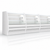 Thumbnail image #3 for Howard-McCray 40E Series 75-Inch Endless Design Dairy Curved End Open Merchandiser, Self-Contained, LED, White