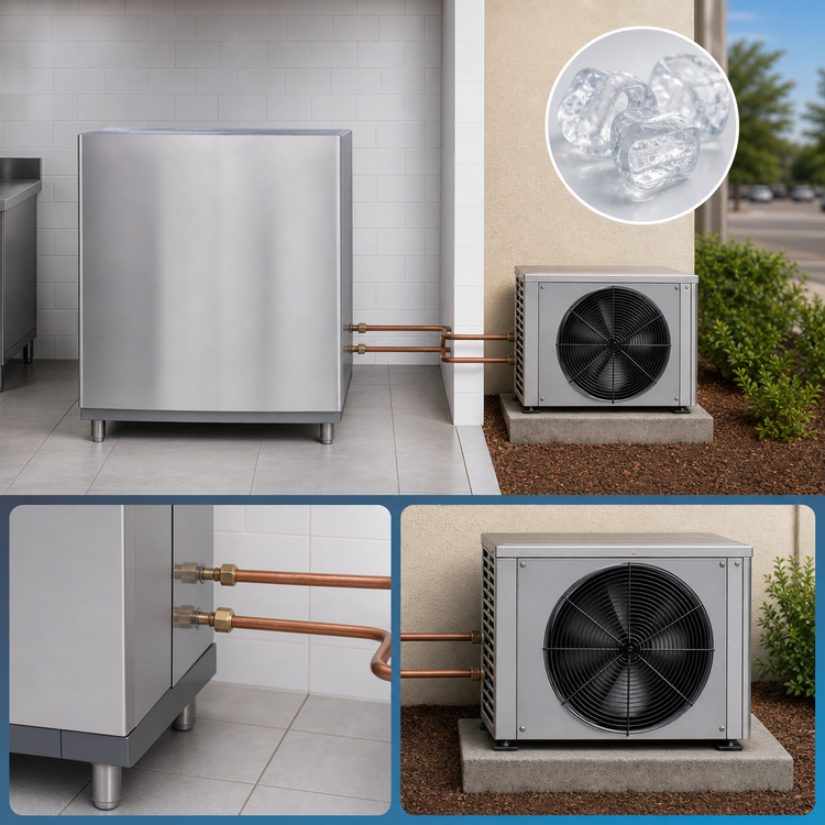 Product image #3 for Hoshizaki 30-Inch Cube-Style Air-Cooled Remote Ice Maker, Crescent Cubes, Stainless Steel