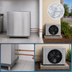 Thumbnail image #3 for Hoshizaki 30-Inch Cube-Style Air-Cooled Remote Ice Maker, Crescent Cubes, Stainless Steel