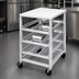 Thumbnail image #3 for Channel Manufacturing Half-Size Mobile Aluminum Can Rack with Poly Top, 54 #10 Can Capacity