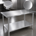 Thumbnail image #3 for John Boos Stallion 108-Inch x 24-Inch Flat Top Stainless Steel Work Table with Safety Edge and Adjustable Undershelf
