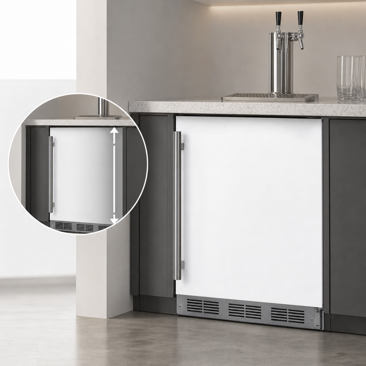Product image #4 for Summit Commercial 24-Inch Wide ADA-Compliant White Kegerator for Two 1/6-Barrel Kegs