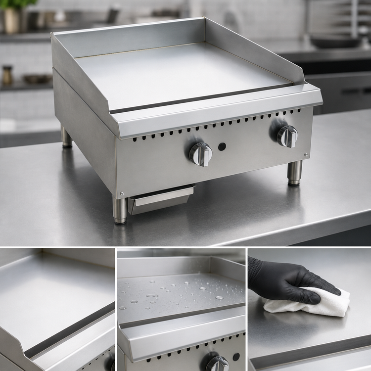 Product image #3 for Comstock-Castle 48-Inch Countertop Gas Griddle with Chrome-Plated Plate and Thermostat Controls