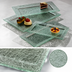 Thumbnail image #3 for American Metalcraft Glacier 19-Inch Rectangular Rimmed Bubble Glass Platter, Green