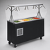 Thumbnail image #3 for Vollrath 2-Series Affordable Portable 4-Pan Refrigerated Cold Food Buffet Station with Granite Wrapper and Clear Acrylic Breath Guard