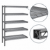 Thumbnail image #3 for Eagle Valu-Master 5-Tier Add-On Wire Shelving Unit, 60 x 18 x 74 Inches, Pewter Gray Epoxy Finish