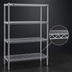 Thumbnail image #3 for EAGLEbrite Red-i-Pak Stationary 4-Tier Wire Shelving Unit, 36W x 18D x 63H, Zinc Finish
