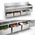 Thumbnail image #3 for La Rosa 120-Inch Refrigerated Equipment Stand with 4 Drawers, Self-Contained Side-Mounted Refrigeration