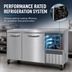Thumbnail image #3 for Continental Refrigerator FA60SN 60-Inch Shallow Depth Worktop Freezer with Solid Doors
