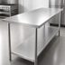 Thumbnail image #3 for Eagle Group Budget Series 72-Inch x 30-Inch 430 Stainless Steel Work Table with Undershelf