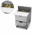 Thumbnail image #4 for Beverage-Air 27-Inch One-Section Refrigerated Sandwich Prep Table with 2 Drawers, 8-Pan Top, and Cutting Board
