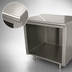 Thumbnail image #3 for Advance Tabco 96-Inch x 30-Inch Flat Top Stainless Steel Work Table with Open Front Cabinet Base, 14-Gauge 304 Top