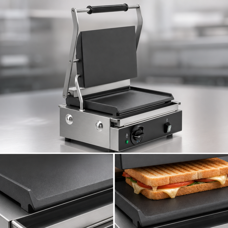 Product image #4 for Vollrath Countertop Panini Sandwich Grill with Cast-Iron Plates, 120V