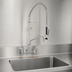 Thumbnail image #3 for Fisher Spring-Style Backsplash-Mount Pre-Rinse Unit with Add-On Faucet and 6-Inch Swing Spout